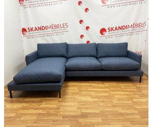 Dīvāns LEKEN (Stūra) (Zils) (Ekspozīcija)